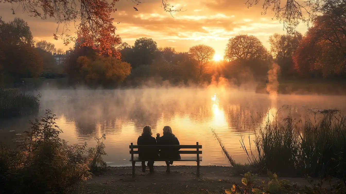 Paar beim Blind Date im Park