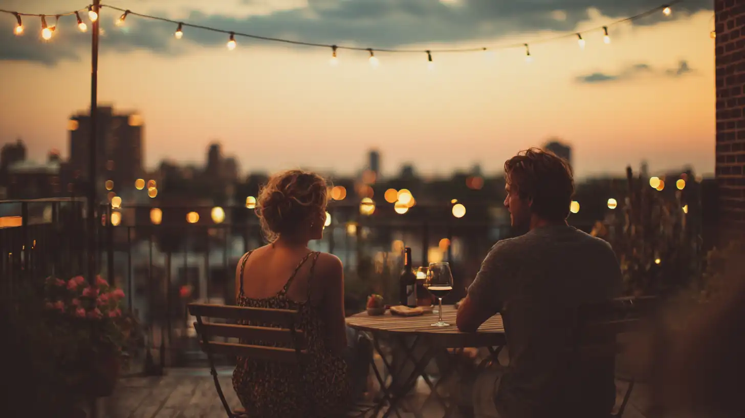 Paar Dating und trinkt Wein