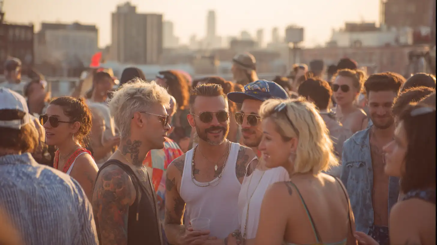 Alternative Menschen feiern Party